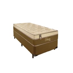 Cama Box Solteiro com Colchão Palermo (88x188) Molas Ensacadas Marrom