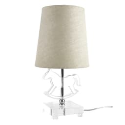 Abajur Acrílico Cavalo de Balanço Quarto Bebê Infantil Unissex