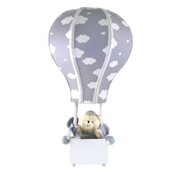 Abajur Balãozinho Cintura Urso Nuvem Cinza Quarto Bebê Infantil Menino Menina