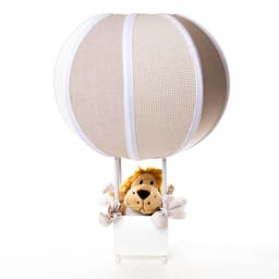 Abajur Balãozinho Floresta Bege Quarto Bebê Infantil - Bivolt