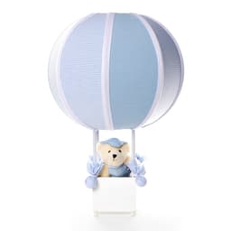 Abajur Balãozinho Urso Azul Quarto Bebê Infantil - Bivolt