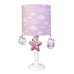Abajur Madeira Chuva De Amor Rosa Quarto Bebê Infantil Menina
