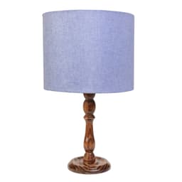 Abajur Madeira Clássico Azul Quarto Bebê Infantil Menino