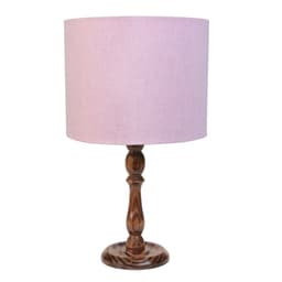 Abajur Madeira Clássico Rosa Quarto Bebê Infantil Menina