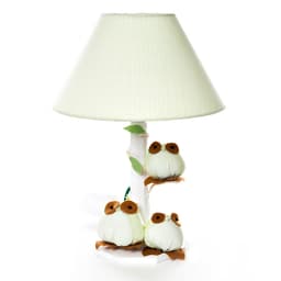 Abajur Madeira Coruja Verde Quarto Bebê Infantil - Bivolt