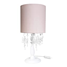 Abajur Madeira Cristais Borboletas Quarto Bebê Infantil Menina