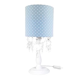 Abajur Madeira Cristais Urso Príncipe Quarto Bebê Infantil Menino