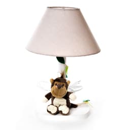 Abajur Madeira Floresta Macaquinho Quarto Bebê Infantil - Bivolt