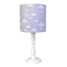 Abajur Madeira Nuvem Cinza Quarto Bebê Infantil Menina Menino