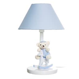 Abajur Madeira Urso No Cavalinho Quarto Bebê Infantil - Bivolt