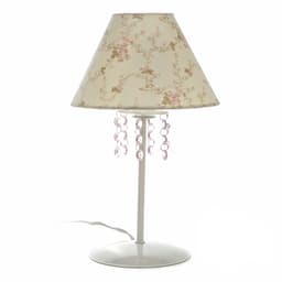 Abajur Metal Cristais Rosa Quarto Bebê Infantil - Bivolt