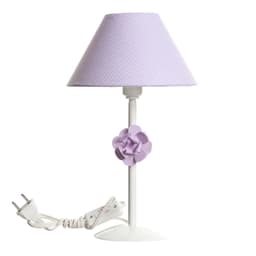 Abajur Metal Flor P Lilás Quarto Bebê Infantil Menina