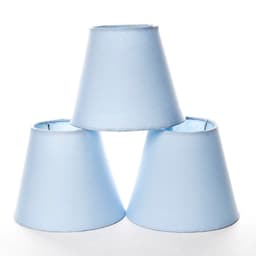 Jogo Cúpulas Para Lustre Azul Quarto Bebê Infantil (3 Unid.)