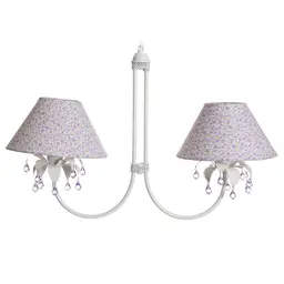 Lustre 2L Primavera Lilás Quarto Bebê Infantil Menina