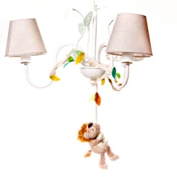 Lustre 3L Floresta Leão Quarto Bebê Infantil Menina Menino