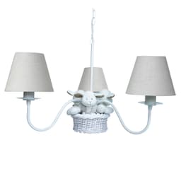 Lustre 3L Toys Carneiro Bege Quarto Bebê Infantil Menino