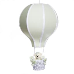 Lustre Balão G Verde Com Ursinho Quarto Bebê Infantil