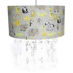 Lustre Tubular Cristais Safári Quarto Bebê Infantil Menino Menina