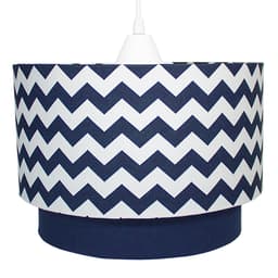 Lustre Tubular Duplo Chevron Marinho Quarto Bebê Infantil Unissex