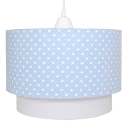 Lustre Tubular Duplo Coroa Azul Quarto Bebê Infantil Menino