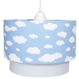 Lustre Tubular Duplo Nuvem Azul Quarto Bebê Infantil Menino
