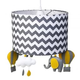 Lustre Tubular Elefante Cinza Quarto Bebê Infantil Menina Menino