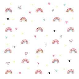 Adesivo de Parede Infantil Arco Íris Candy Color - recortados e autocolante