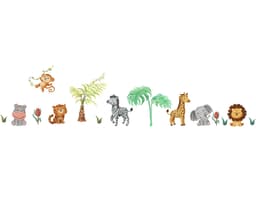 Adesivo de Parede Infantil Safari em Aquarela, adesivos autocolantes e recortados