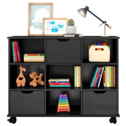 Nicho Organizador 3 Gavetas com Rodízios Preto - Qmovi