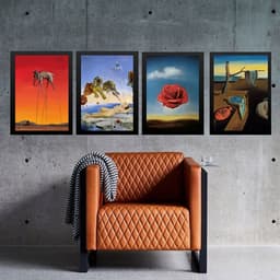Kit 4 Quadros Artes Salvador Dalí 33x24cm