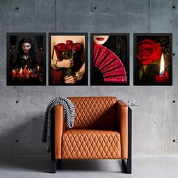 Kit 4 Quadros Entidade Maria Padilha das Almas 33x24cm