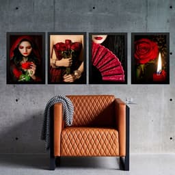 Kit 4 Quadros Umbanda - Maria Padilha 33x24cm - com vidro