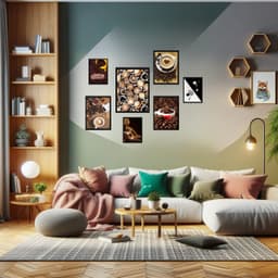 Kit 7 Quadros Decorativos Café - com vidro