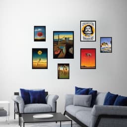 Kit 7 Quadros Decorativos Salvador Dalí - com vidro