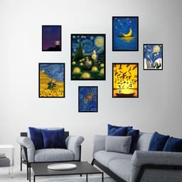 Kit 7 Quadros Decorativos Van Gogh - com vidro