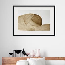 Quadro Abstrato Forma Bege - 60x48cm