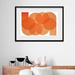 Quadro Abstrato Moderno Laranja - 60x48cm