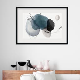 Quadro Aquarela Abstrata Petróleo - 60x48cm