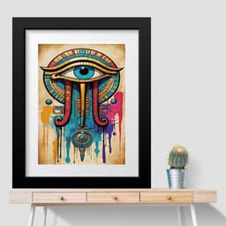 Quadro Aquarela Olho De Horus - 60x48cm