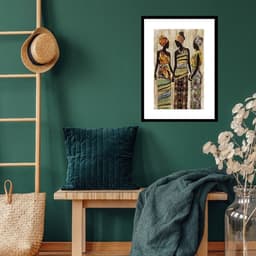 Quadro Arte Mulheres Africanas - 60x48cm