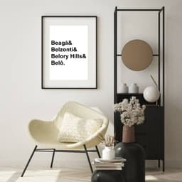 Quadro Belo Horizonte - Nomes - 60x48cm