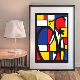 Quadro Bicicleta Mondrian - 60x48cm