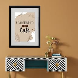 Quadro Café Amor Fé - 60x48cm