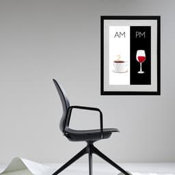 Quadro Café Vinho AM PM - 60x48cm