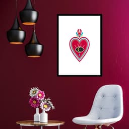 Quadro Coração Mexicano - 60x48cm