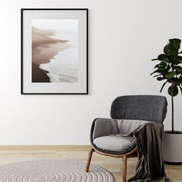 Quadro Foto Praia Tons de Marrom - 60x48cm