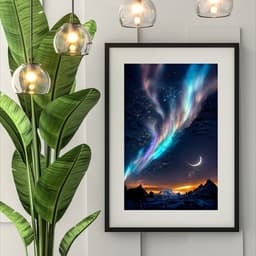 Quadro Fotografia Aurora Boreal - 60x48cm