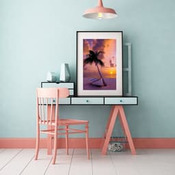 Quadro Fotografia Pôr do Sol Praia Canoa - 60x48cm