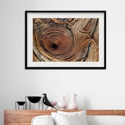 Quadro Horizontal Abstrato Madeira - 60x48cm