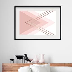 Quadro Horizontal Abstrato Rosado - 60x48cm